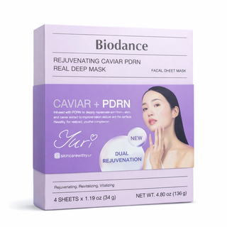 ماسک ورقهای جوانساز خاویار و PDRN بایودنس (پک ۴ عددی)