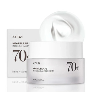 کرم مرطوب کننده و تسکین دهنده HeartLeaf 70% آنوا حجم 50 میل