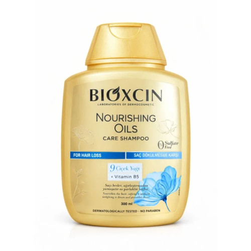 شامپو تقویتکننده و ترمیمکننده مو بیوکسین مدل Nourishing Oils Care حجم 300 میلیلیتر